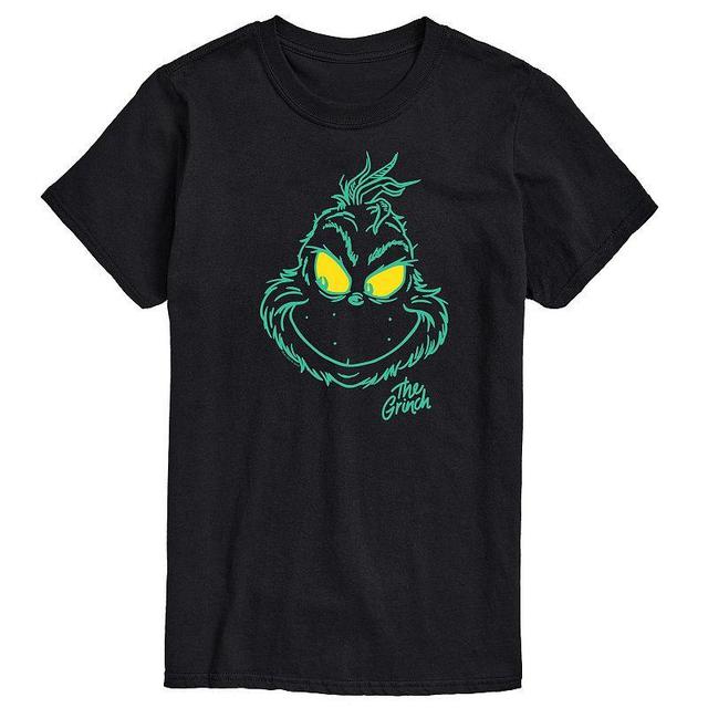 Big & Tall Dr. Seuss The Grinch Face Graphic Tee, Mens Product Image