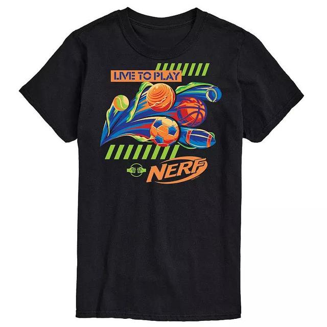 Big & Tall Nerf Live To Play Graphic Tee, Mens Product Image