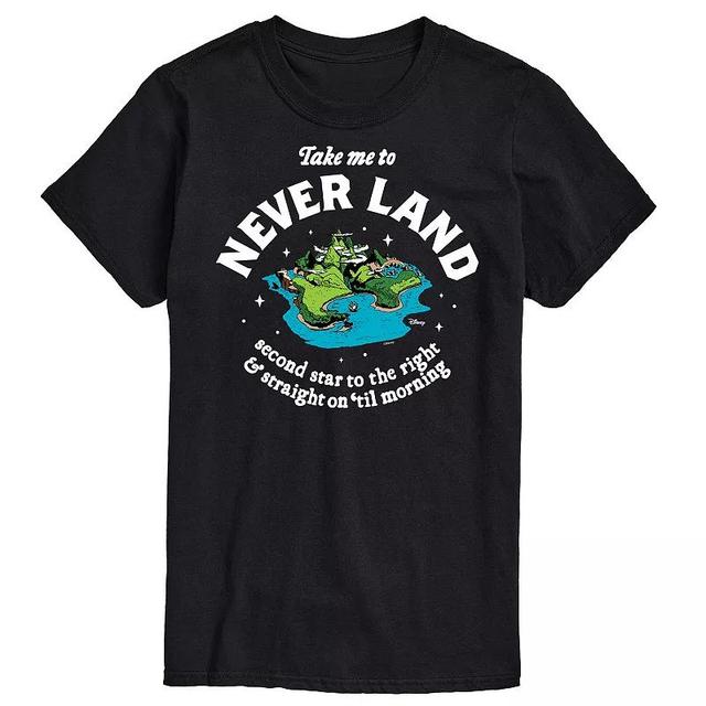 Disneys Peter Pan Big & Tall Never Land Graphic Tee, Mens Product Image