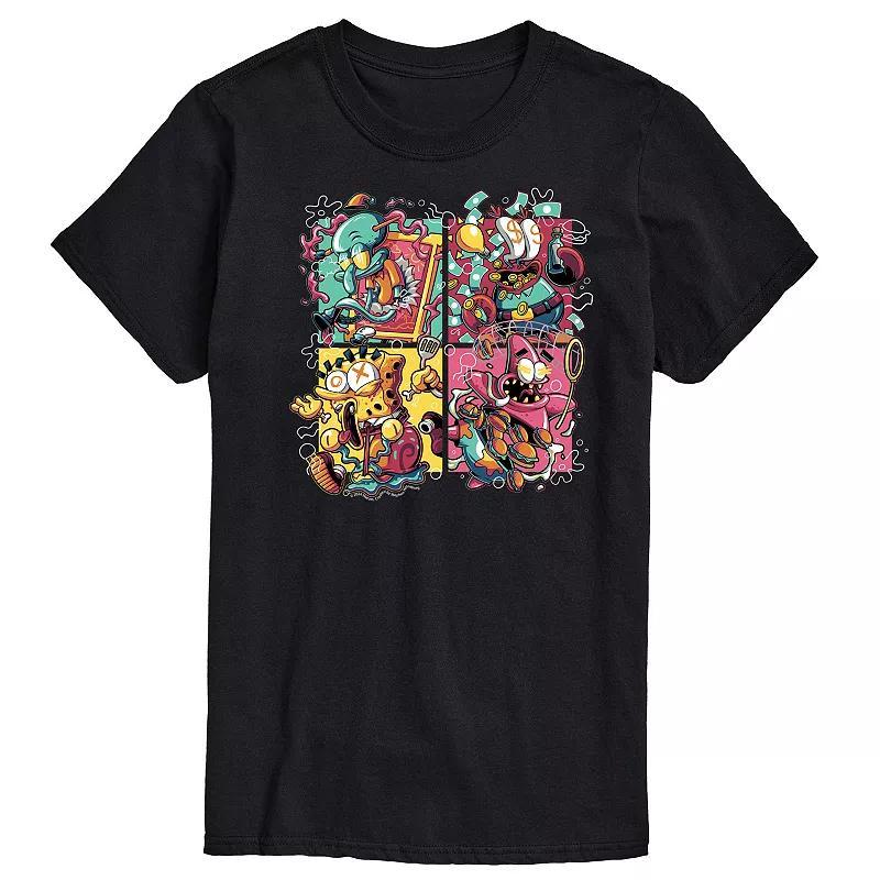 Mens SpongeBob SquarePants Krusty Group Graphic Tee Product Image