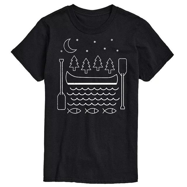 Big & Tall Canoe Line Art Tee, Mens Product Image