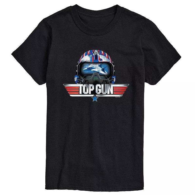 Mens Top Gun Logo Helmet Printed T-shirt Product Image