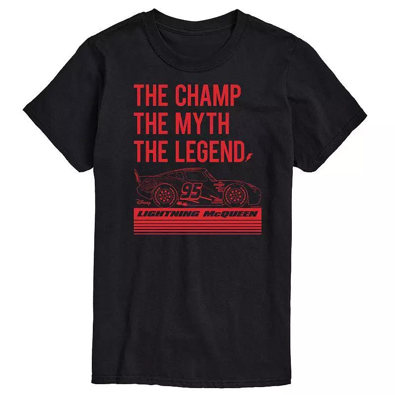 Disney / Pixars Cars Lightening McQueen Mens The Champ Myth Legend Graphic Tee Product Image