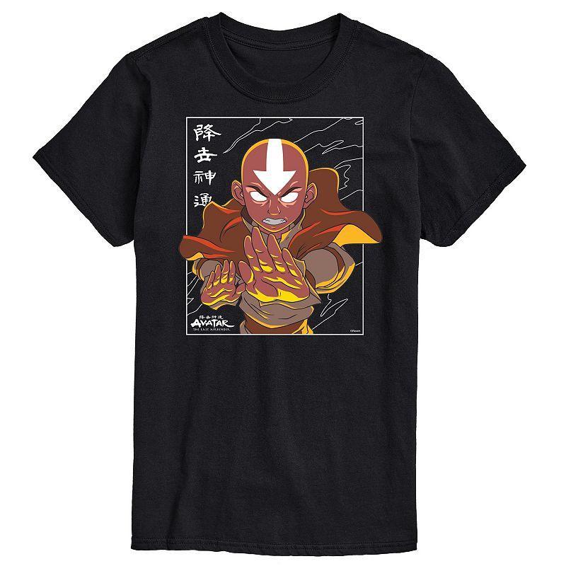 Big & Tall Avatar The Last Airbender AANG Graphic Tee, Mens Black Product Image