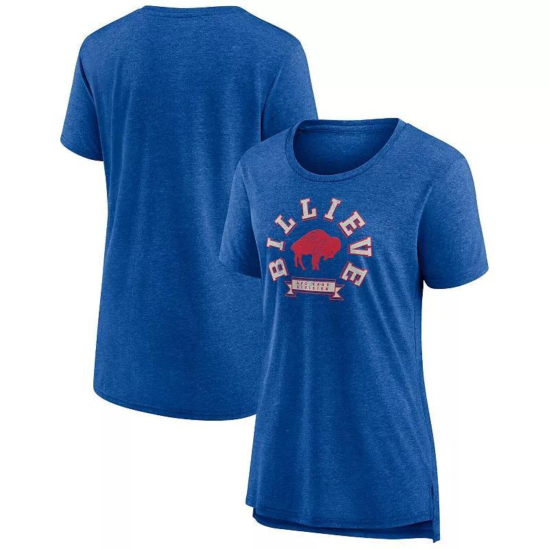 Womens Fanatics Branded Heather Royal Buffalo Bills Our Pastime Tri-Blend T-Shirt Product Image