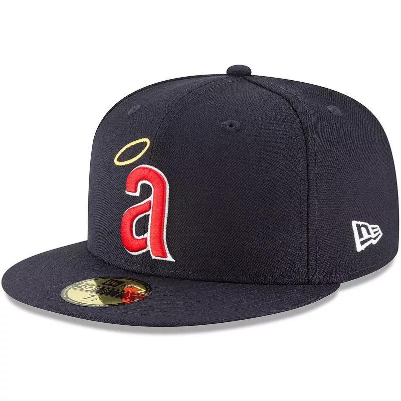 Mens New Era California Angels Cooperstown Collection Wool 59FIFTY Fitted Hat Blue Product Image