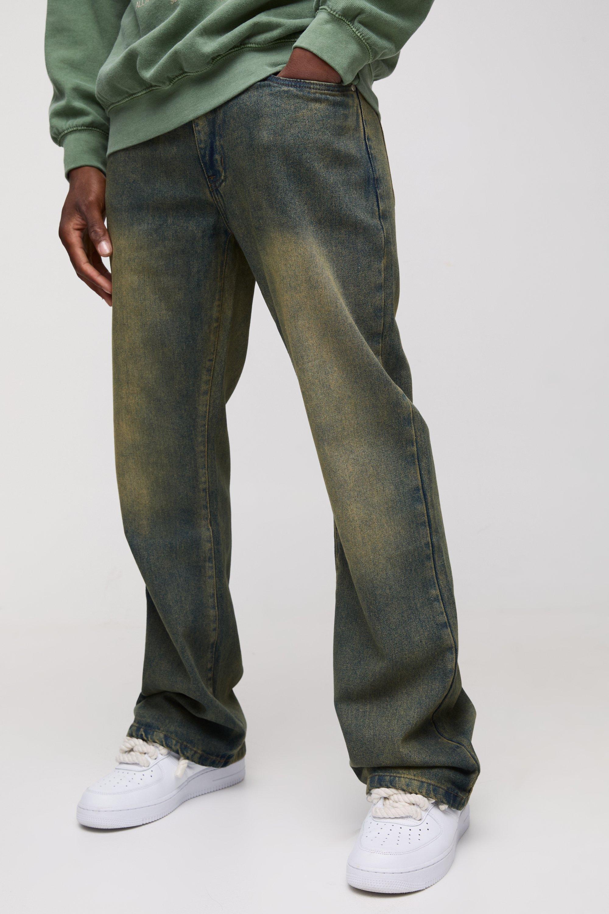 Relaxed Flared Vintage Tinted Jeans | boohooMAN USA Product Image