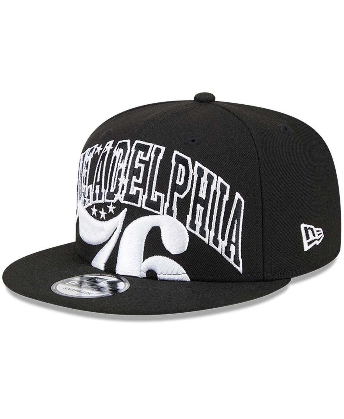 Mens New Era Black Philadelphia 76ers Tip-Off 9FIFTY Snapback Hat Product Image