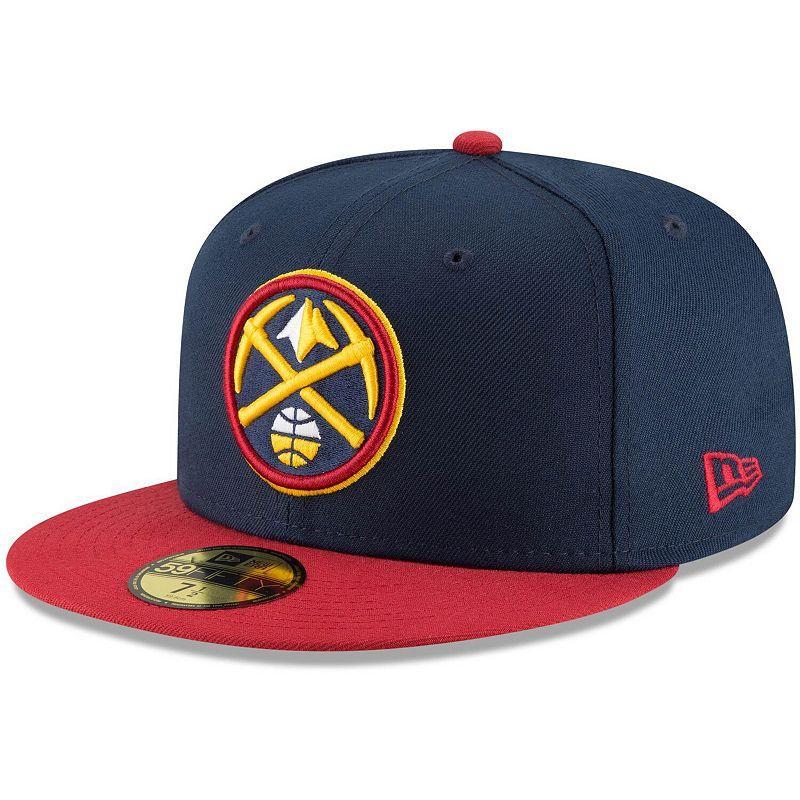 Mens New Era Navy/Red Denver Nuggets 2-Tone 59FIFTY Fitted Hat Nug Blue Product Image