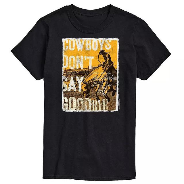 Big & Tall Yellowstone Cowboys Graphic Tee, Mens Blue Product Image