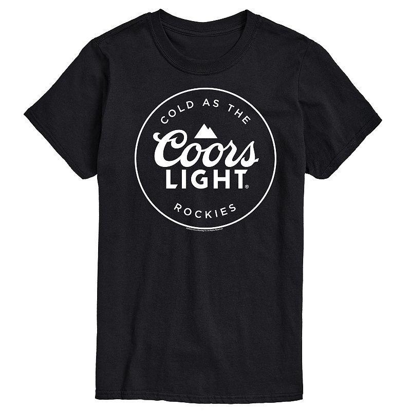 Mens Coors Light Logo Badge Graphic Tee Dark Grey Product Image