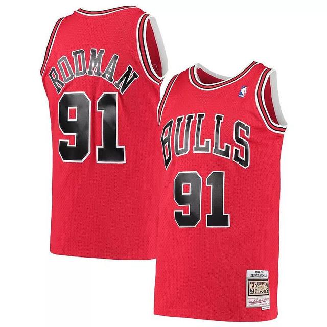 Mens Mitchell & Ness Dennis Rodman Chicago Bulls Hardwood Classics 1997-98 Swingman Jersey Product Image