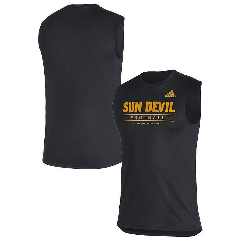 Mens adidas Arizona State Sun Devils Sideline Football Locker Creator AEROREADY Sleeveless T-Shirt Product Image