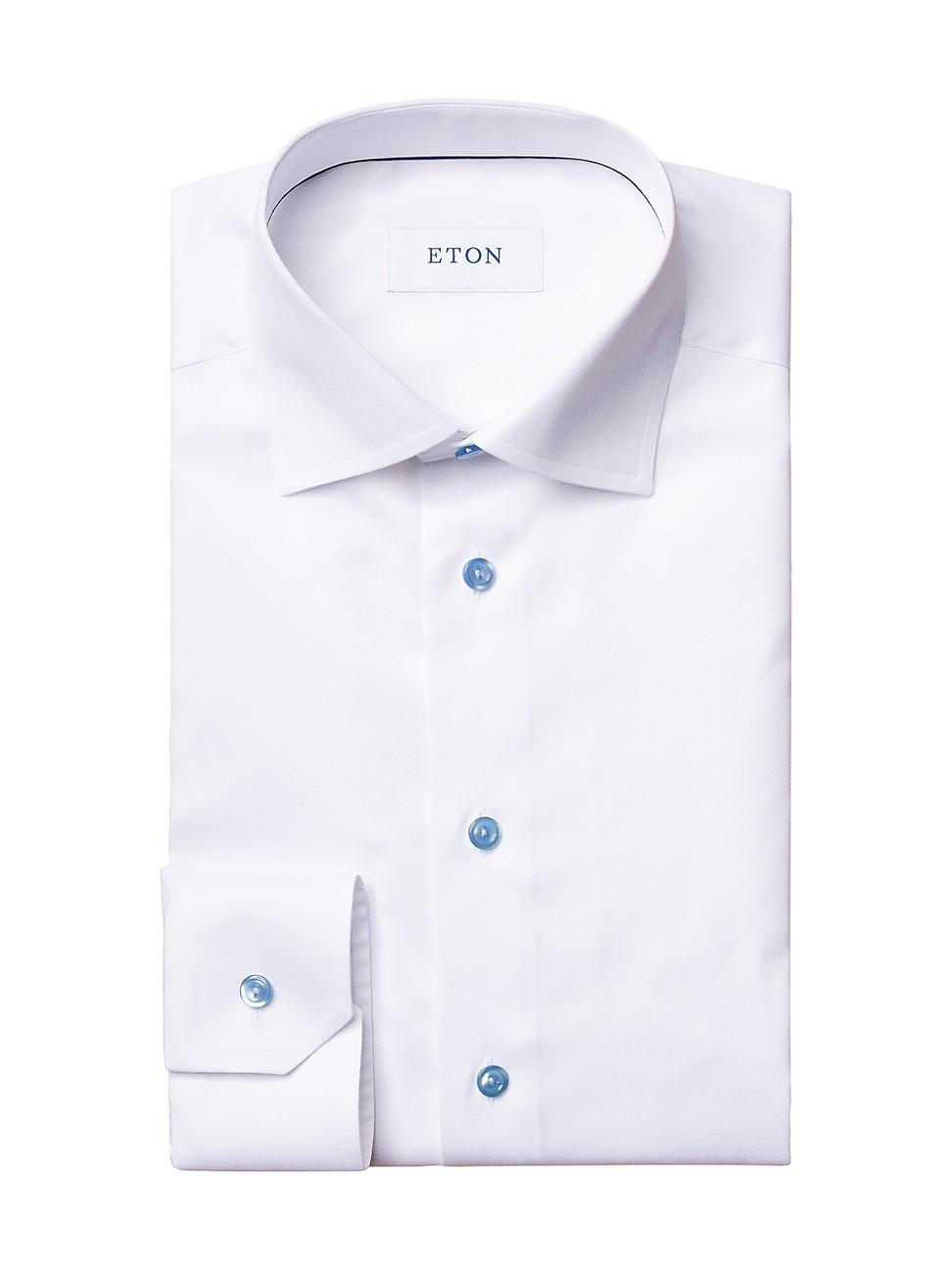 Eton Contemporary Fit Twill Dress Shirt Product Image