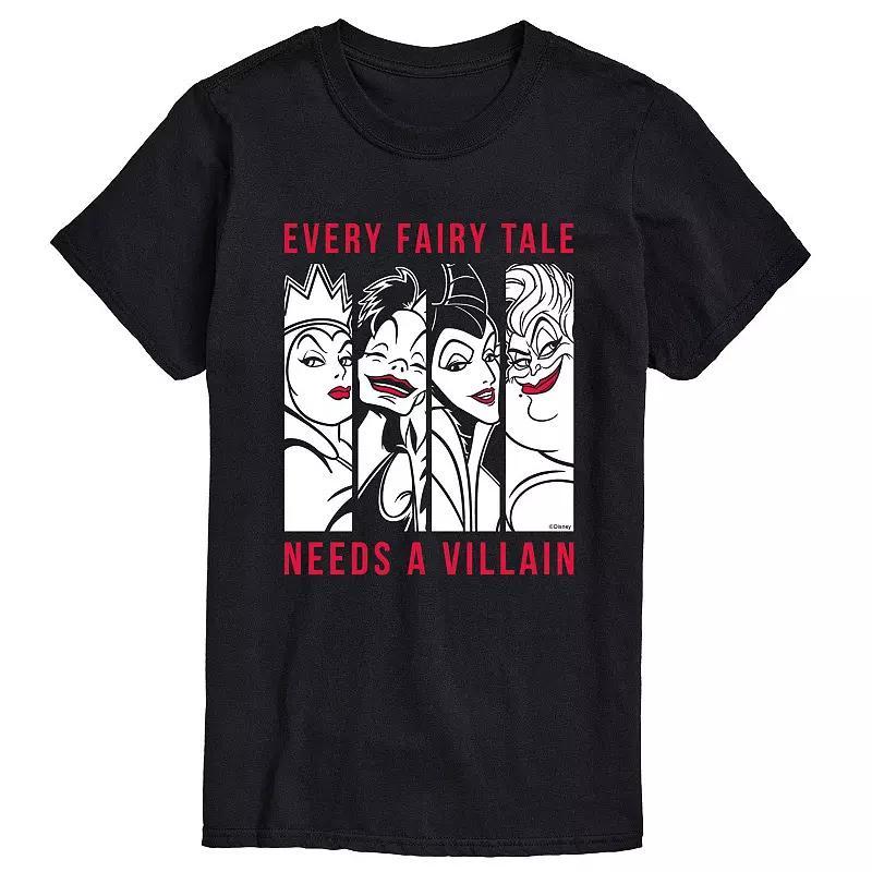 Disneys Villians Big & Tall Fairy Tale Graphic Tee, Mens Product Image