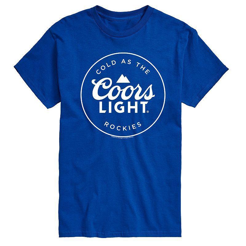 Mens Coors Light Logo Badge Graphic Tee Dark Grey Product Image