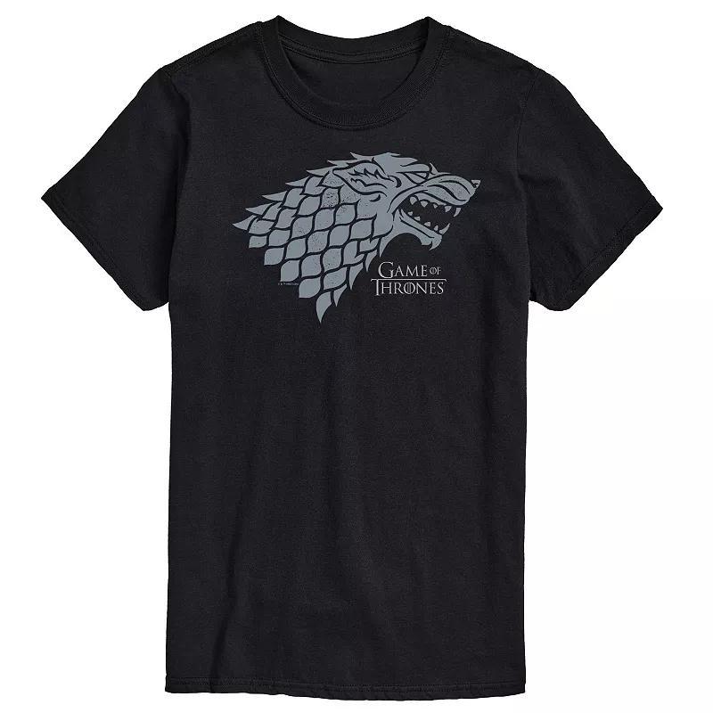 Mens Game Of Thrones Stark Wolf Head Graphic Tee Product Image