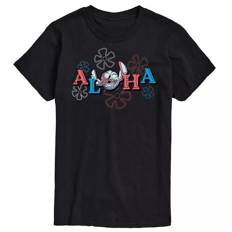 Disneys Lilo and Stitch Big & Tall Aloha Stitch Graphic Tee, Mens Product Image