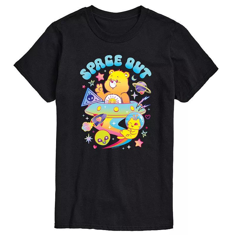 Mens Care Bears Space Out Dark Graphic Tee Product Image