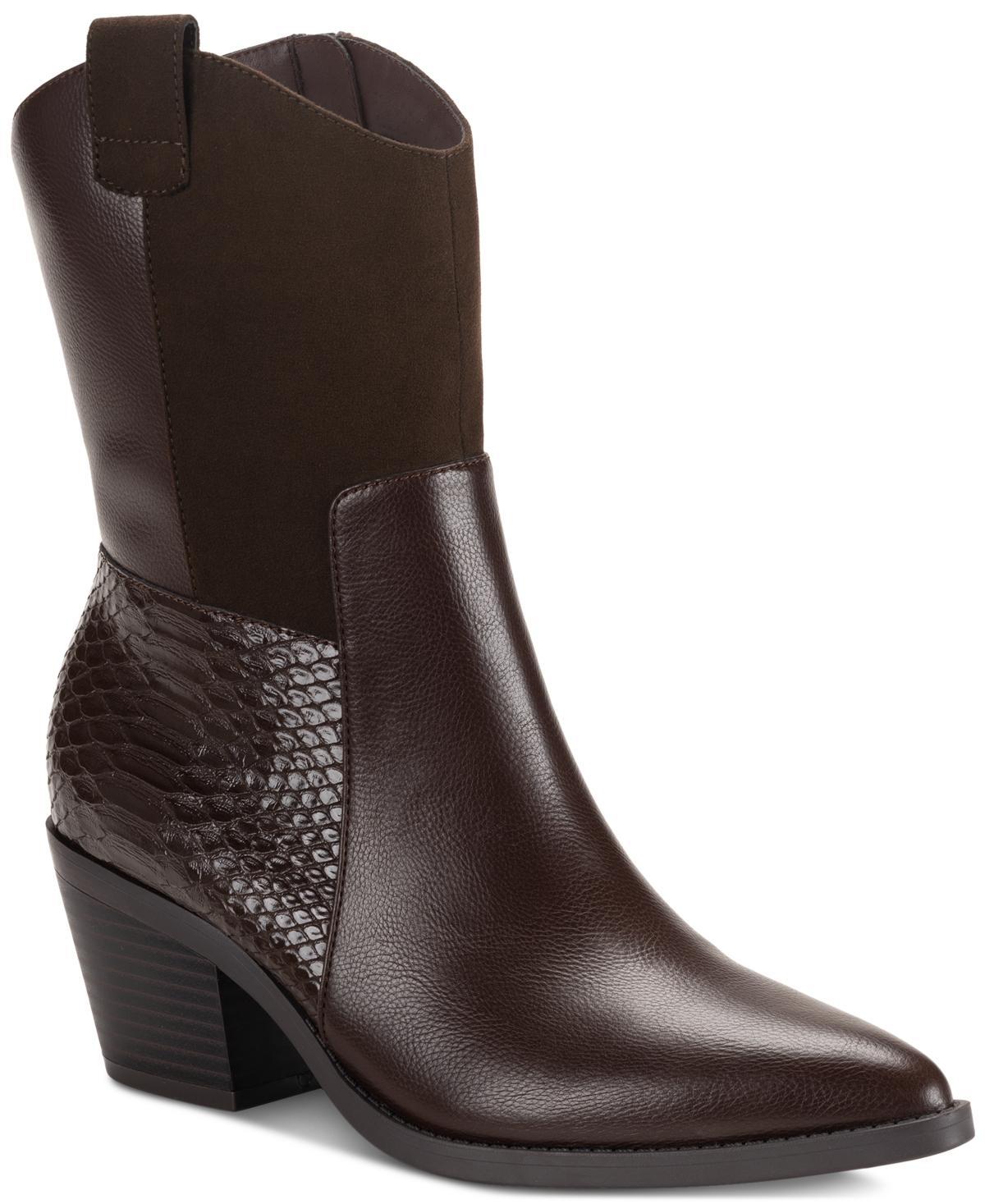 Sun + Stone Womens Biancaa Western Patch Dress Booties, Created for Macys Product Image