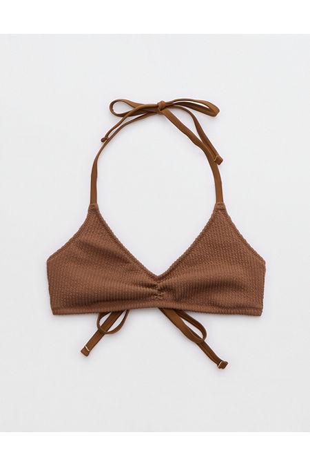 Aerie Crinkle Halter Voop Bikini Top Women's Product Image