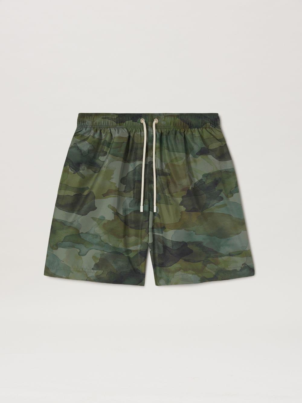 Camo Swimshort in green  - Palm Angels® Official  Product Image