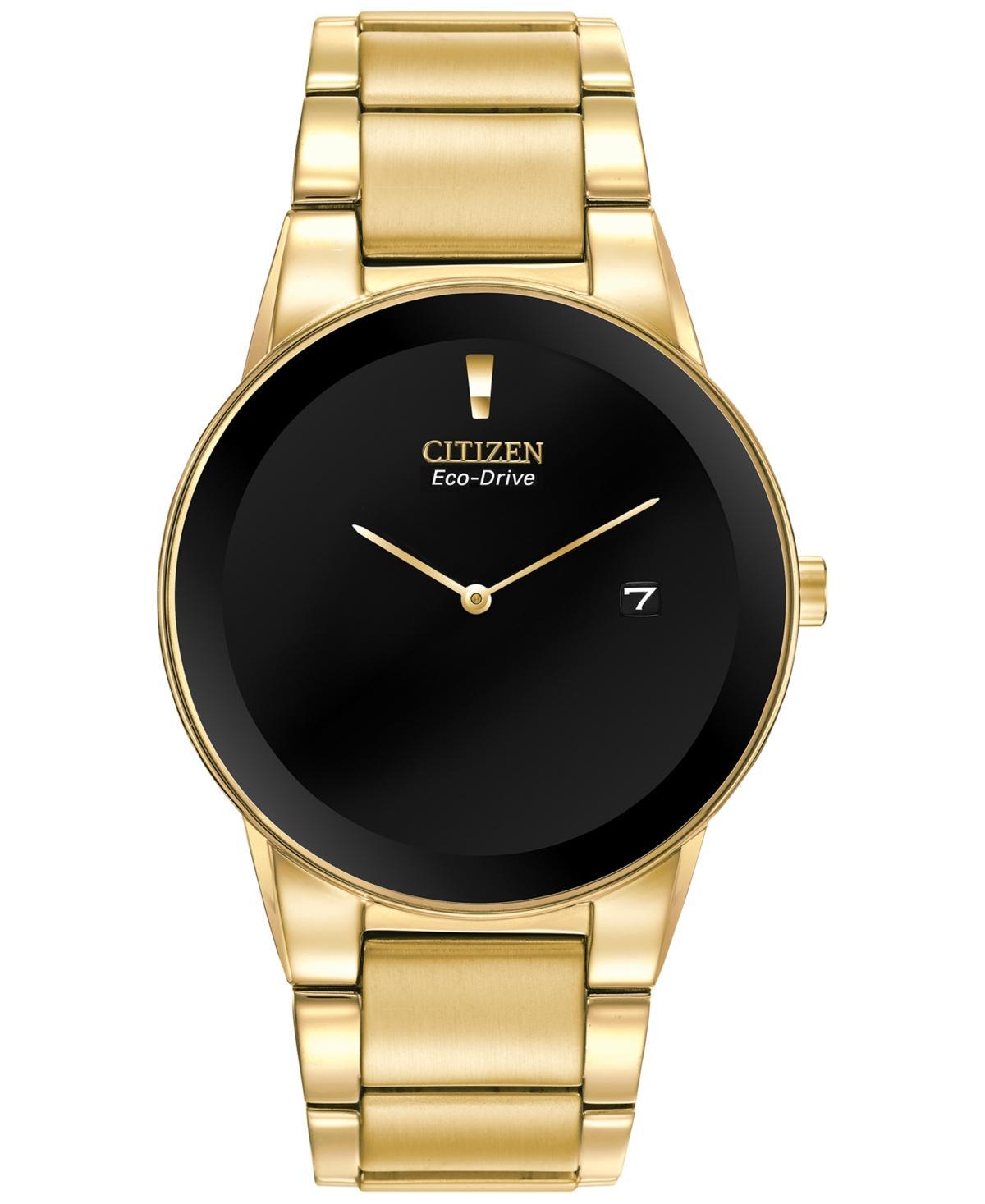 Citizen Mens Axiom Eco-Drive Gold-Tone Stainless Steel Bracelet Watch 40mm AU1062-56E Product Image