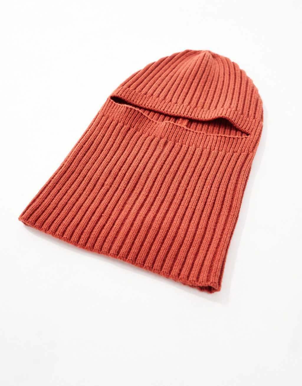 ASOS DESIGN balaclava in terracotta Product Image