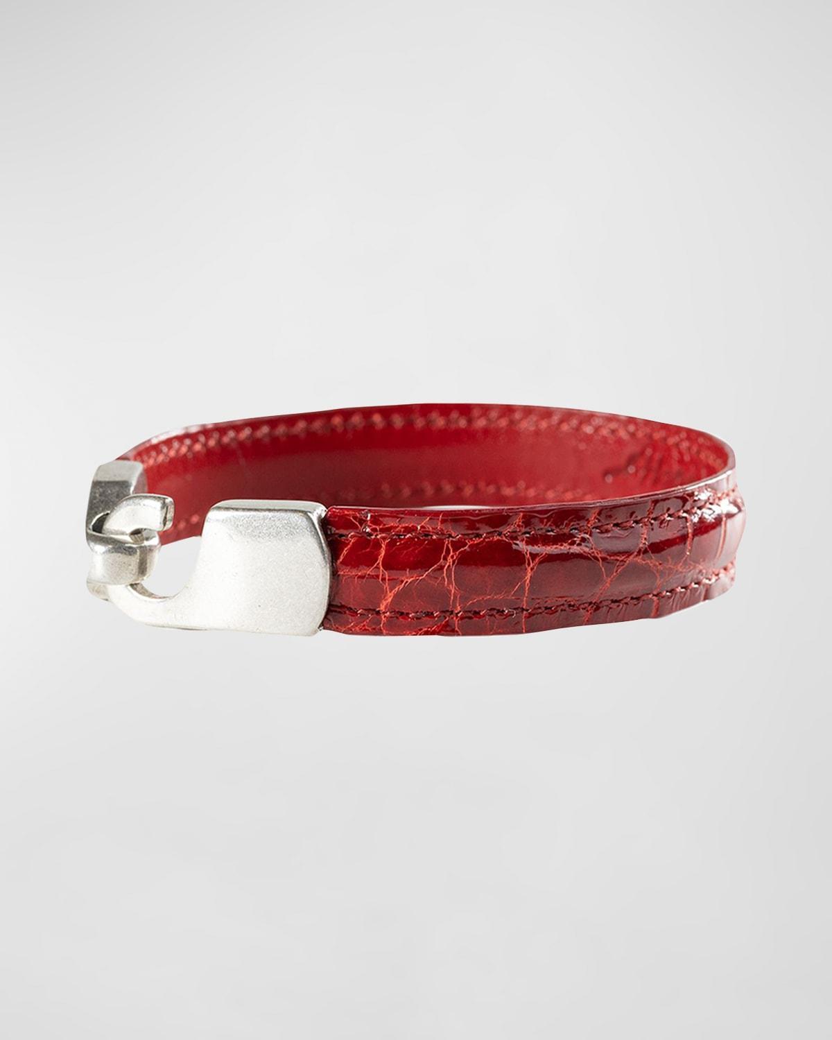 Mens Alligator Leather Bracelet Product Image