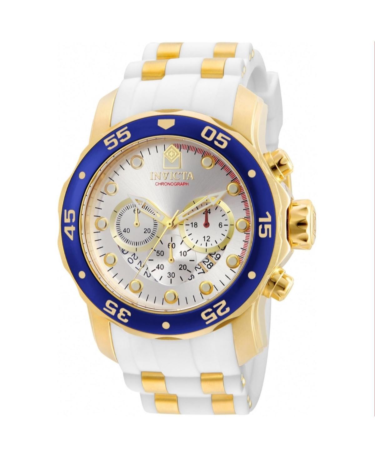 Invicta Mens 20293 Pro Diver Quartz Chronograph Silver Dial Watch - Silver Product Image