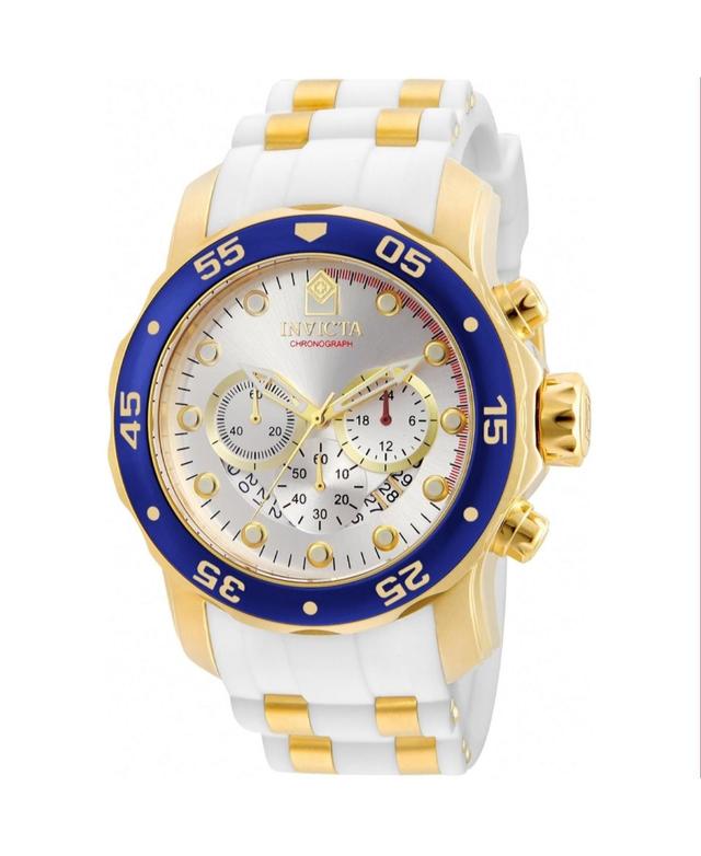 Invicta Mens 20293 Pro Diver Quartz Chronograph Silver Dial Watch - Silver Product Image