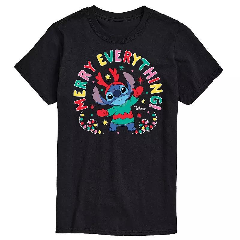 Disneys Lilo & Stitch Merry Everything Tee, Mens Product Image