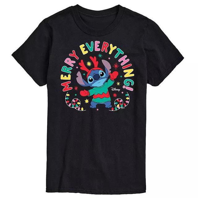 Disneys Lilo & Stitch Big & Tall Merry Everything Graphic Tee, Mens Product Image