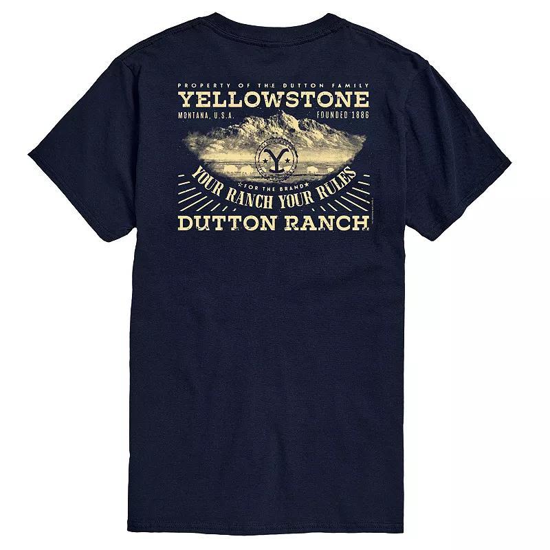 Mens Yellowstone Property Of Dutton Family Graphic Tee Blue Product Image