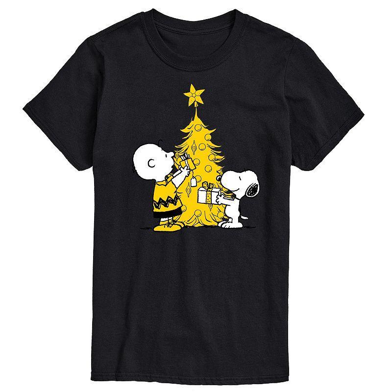 Mens Peanuts Xmas Charlie Snoopy Graphic Tee Product Image