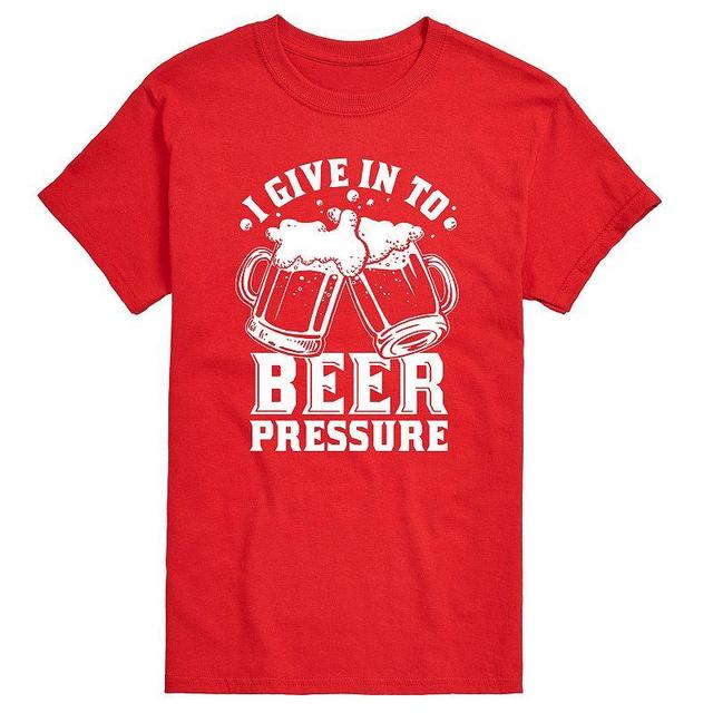 Big & Tall Beer Pressure Graphic Tee, Mens Red Product Image