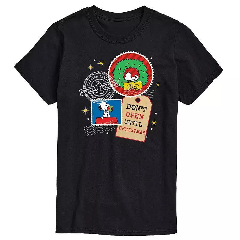 Mens Peanuts Dont Open Until Christmas Graphic Tee Product Image