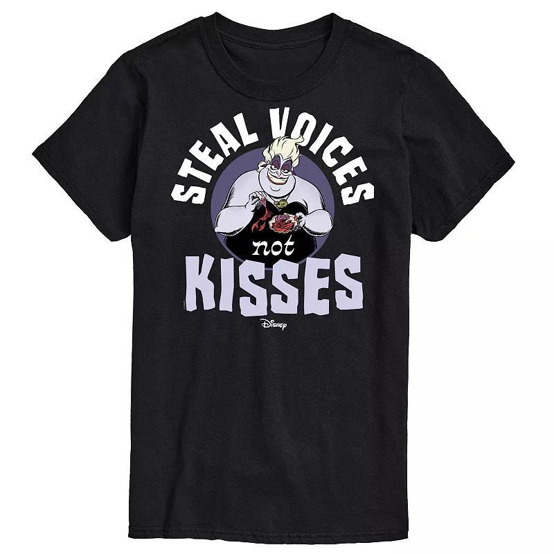 Disney Villains Mens Ursula Steal Voices Not Kisses Graphic Tee Product Image