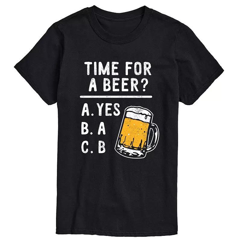 Mens Time for a Beer Tee Black Product Image