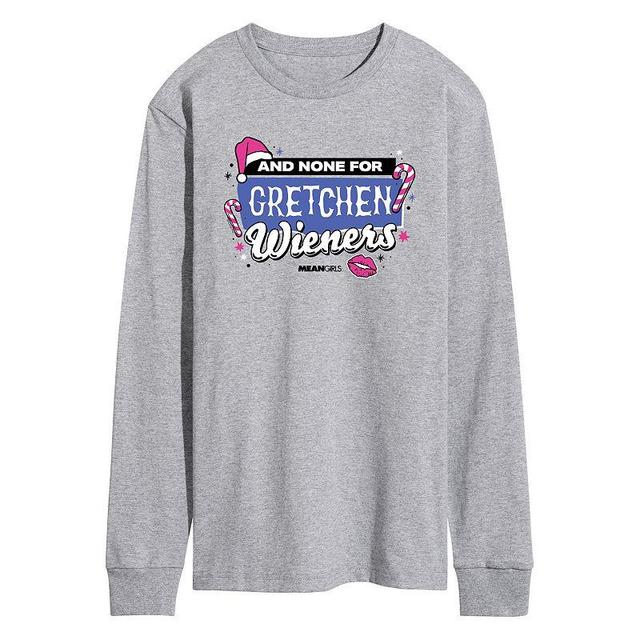 Mens Mean Girls Non For Gretchen Wieners Long Sleeve Graphic Tee Grey Gray Product Image