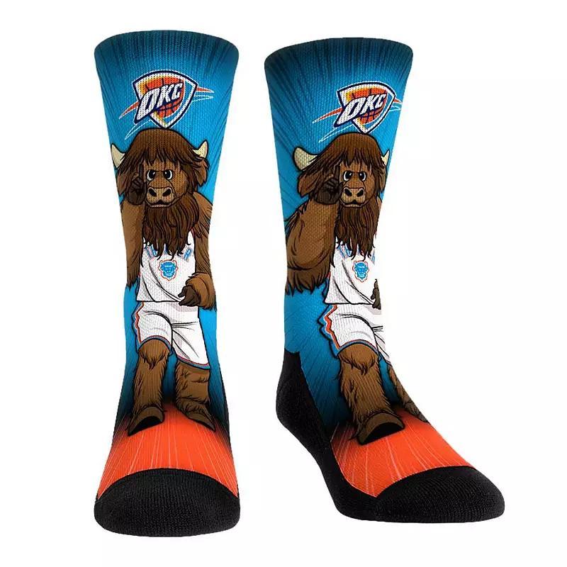 Rock Em Socks Oklahoma City Thunder Mascot Pump Up Crew Socks, Mens Product Image