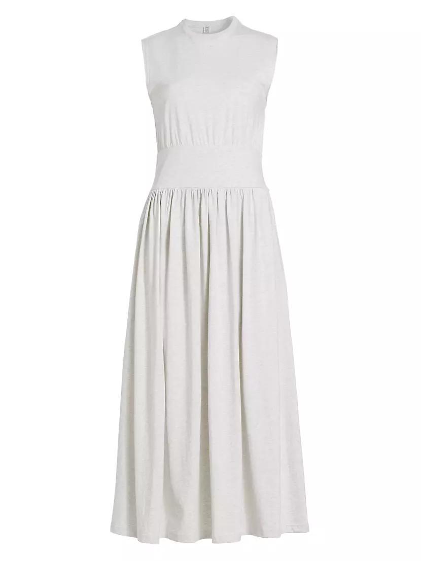 Cotton Sleeveless Midi-Dress Product Image