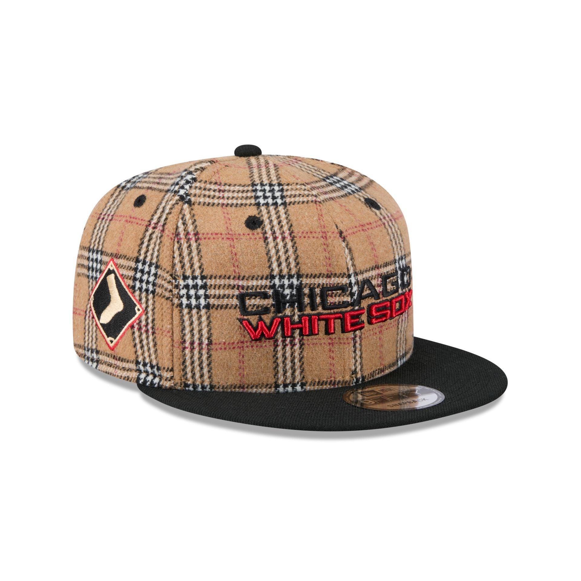 Chicago White Sox Tan Tartan 9FIFTY Snapback Hat Male Product Image