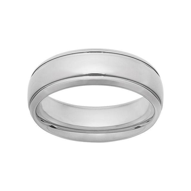 Titanium Striped Wedding Band - Men, Mens White Product Image