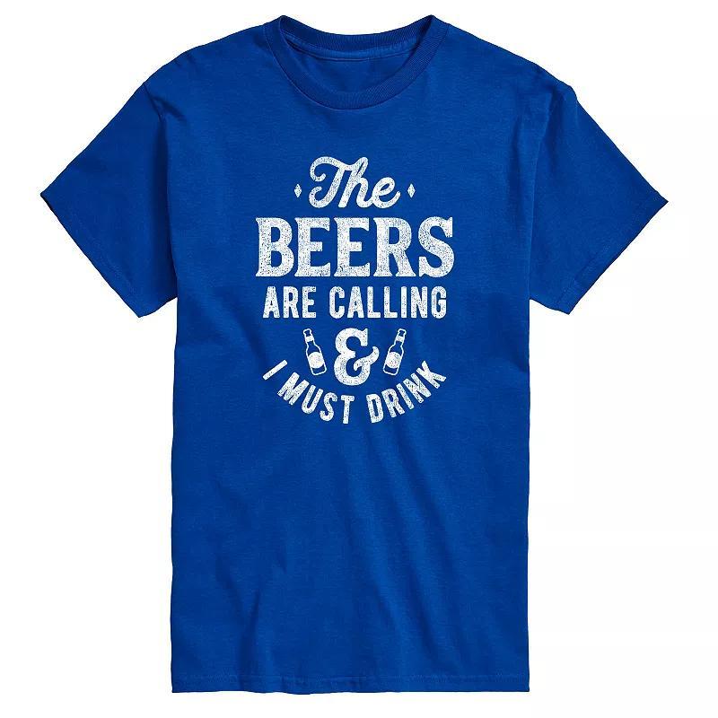 Mens The Beers Are Calling & I Must Drink Graphic Tee Product Image