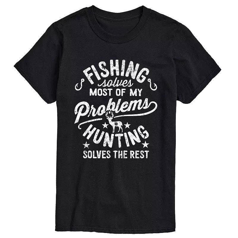 Big & Tall Fishing Solves Tee, Mens Product Image