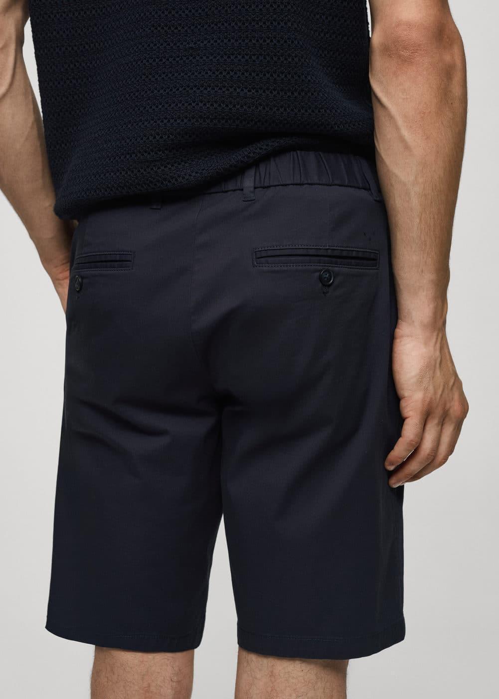 MANGO MAN - Slim-fit chino cotton bermuda shorts dark navyMen Product Image