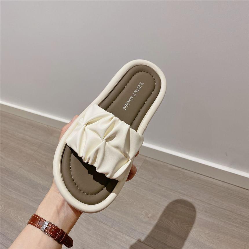 Ruched Slide Sandals Product Image