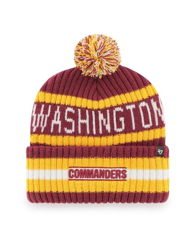 Mens 47 Burgundy Washington Commanders Bering Cuffed Knit Hat with Pom Product Image