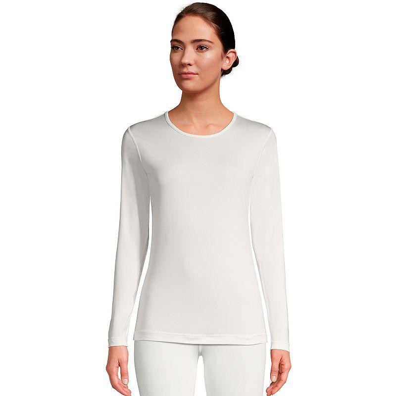 Petite Lands End Thermaskin Heat Crewneck Undershirt, Womens Product Image